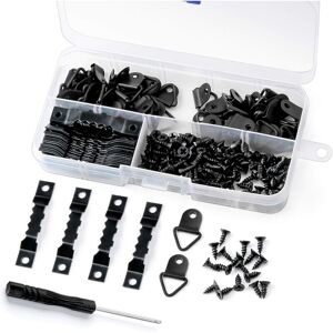 Csparkv - Black,251 Pcs Picture Hooks + Screwdriver Wall Picture Hanger Sawtooth Frame Fixing Invisible Screw-in Picture Hook Triangular Picture Csparkv - Black,251 Pcs Picture Hooks + Screwdriver Wall Picture Hanger Sawtooth Frame Fixing Invisible Screw-in Picture Hook Triangular Picture