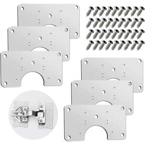 Ymyny - Cabinet Hinge Repair Brackets, Stainless Steel Hinge Repair Plate Mounting, Furniture Hinge Repair Kit mumu Ymyny - Cabinet Hinge Repair Brackets, Stainless Steel Hinge Repair Plate Mounting, Furniture Hinge Repair Kit mumu