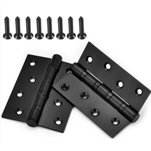 Ccykxa - 2 Pcs Black Stainless Steel Ball Bearing Door Hinge Folding Door Hinges for Furniture Barn Garage with Screws Ccykxa - 2 Pcs Black Stainless Steel Ball Bearing Door Hinge Folding Door Hinges for Furniture Barn Garage with Screws