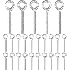CCYKXA 25 Pcs M6 Eye Bolts, for Stainless Steel Screw Hooks, 304 Stainless Steel Lifting Ring Screws, Stainless Steel Eye Bolts, Threaded Lifting CCYKXA 25 Pcs M6 Eye Bolts, for Stainless Steel Screw Hooks, 304 Stainless Steel Lifting Ring Screws, Stainless Steel Eye Bolts, Threaded Lifting
