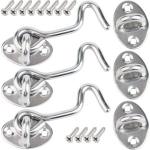 CCYKXA 3 Pcs 7.5cm Exterior Door Latch, Door Closure Hook, Stainless Steel Cabin Hook, Interior Door Lock with Mounting Screws, Door Latch for CCYKXA 3 Pcs 7.5cm Exterior Door Latch, Door Closure Hook, Stainless Steel Cabin Hook, Interior Door Lock with Mounting Screws, Door Latch for