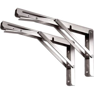Ccykxa - 400mm Folding Bracket, Stainless Steel Folding Bracket, Wall Shelf Bracket (2 pieces with fixing screws) Ccykxa - 400mm Folding Bracket, Stainless Steel Folding Bracket, Wall Shelf Bracket (2 pieces with fixing screws)