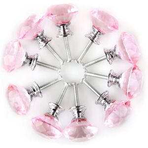 Furniture Knob Door Knob Drawer Knob Cupboard Cabinet Furniture Handle Clear Crystal 30mm Dia Round Pink Glass 10pcs - Ccykxa Furniture Knob Door Knob Drawer Knob Cupboard Cabinet Furniture Handle Clear Crystal 30mm Dia Round Pink Glass 10pcs - Ccykxa