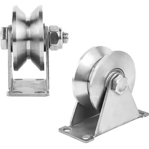 CCYKXA pc Lifting Pulley, Idler Pulley, Stainless Steel Pulley, 48mm V-Pulley for Cables, Sliding Doors, Door and Window Rails, etc., Load Capacity CCYKXA pc Lifting Pulley, Idler Pulley, Stainless Steel Pulley, 48mm V-Pulley for Cables, Sliding Doors, Door and Window Rails, etc., Load Capacity