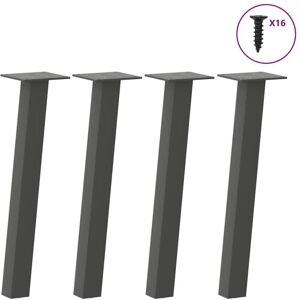 Coffee Table Legs 4 pcs Anthracite 42 cm Steel vidaXL Coffee Table Legs 4 pcs Anthracite 42 cm Steel vidaXL