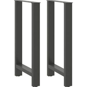 Bar Table Legs Anthracite 2 pcs 50x(90-91) cm Steel vidaXL Bar Table Legs Anthracite 2 pcs 50x(90-91) cm Steel vidaXL