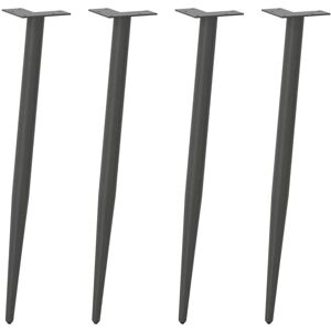 Console Table Legs Conical Shape 4 pcs Anthracite 72-73 cm Steel Vidaxl Console Table Legs Conical Shape 4 pcs Anthracite 72-73 cm Steel Vidaxl