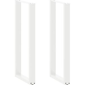Bar Table Legs U-Shaped 2 pcs White 40x(110-111) cm Steel vidaXL Bar Table Legs U-Shaped 2 pcs White 40x(110-111) cm Steel vidaXL