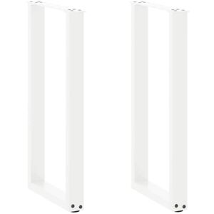 Console Table Legs U-Shaped 2 pcs White 28x(72-73) cm Steel vidaXL Console Table Legs U-Shaped 2 pcs White 28x(72-73) cm Steel vidaXL