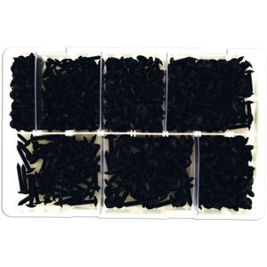 Connect - Assorted Self Tapping Black Flanged Pozi Screws 700pc 35002 Connect - Assorted Self Tapping Black Flanged Pozi Screws 700pc 35002