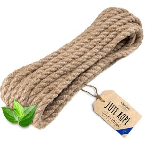 CREATIVE DECO Strong & Durable Jute Rope for DIY 40m x 10mm CREATIVE DECO Strong & Durable Jute Rope for DIY 40m x 10mm