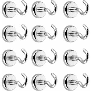 Ccykxa - Magnetic Hooks, Magnet Hooks, Powerful Neodymium Magnet Pull Force 3-5 kg (12 Pack) Ccykxa - Magnetic Hooks, Magnet Hooks, Powerful Neodymium Magnet Pull Force 3-5 kg (12 Pack)
