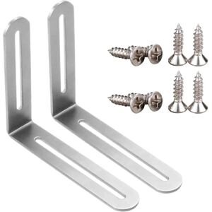 Csparkv - 2Pcs Right Angle Bracket Furniture Fixing Bracket l Shaped Right Angle Bracket Connector Corner Brackets Stainless Steel Corner Connectors Csparkv - 2Pcs Right Angle Bracket Furniture Fixing Bracket l Shaped Right Angle Bracket Connector Corner Brackets Stainless Steel Corner Connectors