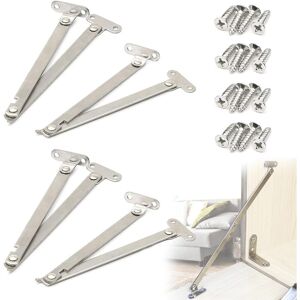 Csparkv - 4Pcs Stainless Steel Furniture Hinges Flap Support Hinge Flap Bracket Cabinet Door Hinge Silver Csparkv - 4Pcs Stainless Steel Furniture Hinges Flap Support Hinge Flap Bracket Cabinet Door Hinge Silver