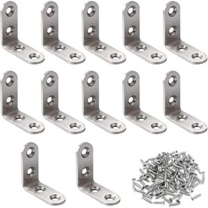 Csparkv - Stainless Steel Corner Brace, Right Angle Bracket, 90 Degree Right Angle Brackets, 12 Pieces 40x40mm Corner Connector, Corner Braces for Csparkv - Stainless Steel Corner Brace, Right Angle Bracket, 90 Degree Right Angle Brackets, 12 Pieces 40x40mm Corner Connector, Corner Braces for