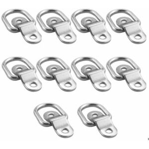 MCBOSON D-Ring Tie Downs for Trailer with Floor Mount 580 kg Capacity - 10pcs MCBOSON D-Ring Tie Downs for Trailer with Floor Mount 580 kg Capacity - 10pcs
