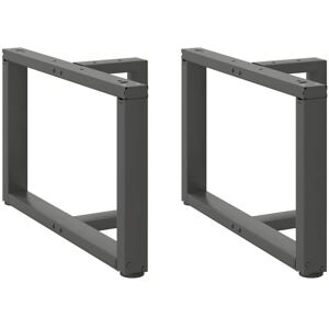 Coffee Table Legs T-Shaped 2 pcs Anthracite 70x25x(42-43) cm Steel Vidaxl Coffee Table Legs T-Shaped 2 pcs Anthracite 70x25x(42-43) cm Steel Vidaxl