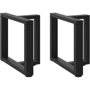 Coffee Table Legs T-Shaped 2 pcs Black 50x25x(42-43) cm Steel Vidaxl Coffee Table Legs T-Shaped 2 pcs Black 50x25x(42-43) cm Steel Vidaxl