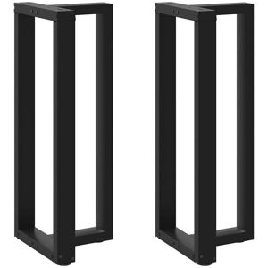 Bar Table Legs T-Shaped 2 pcs Black 50x35x(100-101) cm Steel Vidaxl Bar Table Legs T-Shaped 2 pcs Black 50x35x(100-101) cm Steel Vidaxl