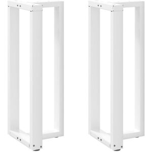 Bar Table Legs T-Shaped 2 pcs White 40x35x(100-101) cm Steel Vidaxl Bar Table Legs T-Shaped 2 pcs White 40x35x(100-101) cm Steel Vidaxl
