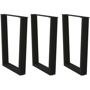 Dining Table Legs V-Shape 3 pcs Black 70x(72-73.3) cm Steel Vidaxl Dining Table Legs V-Shape 3 pcs Black 70x(72-73.3) cm Steel Vidaxl