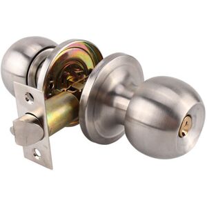 TORMATOR Door Knob with Lock and Key, Round Lock, Round Handle, Ball Knob, Entrance (Entrance, with Key, Silver) TORMATOR Door Knob with Lock and Key, Round Lock, Round Handle, Ball Knob, Entrance (Entrance, with Key, Silver)
