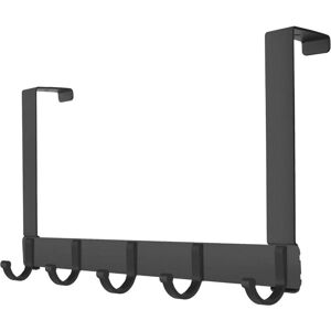 Odipie - Door threshold hook with 5 hooks, aluminum alloy hanging coat rack, dry frame, bathroom towel hook without drill hole, less than 45mm door Odipie - Door threshold hook with 5 hooks, aluminum alloy hanging coat rack, dry frame, bathroom towel hook without drill hole, less than 45mm door