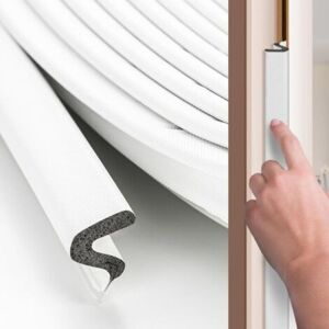 MCBOSON Door Weather Stripping, 12m, V-shaped Sound and Thermal Insulation Strip, Suitable for Large Gaps, White. MCBOSON Door Weather Stripping, 12m, V-shaped Sound and Thermal Insulation Strip, Suitable for Large Gaps, White.