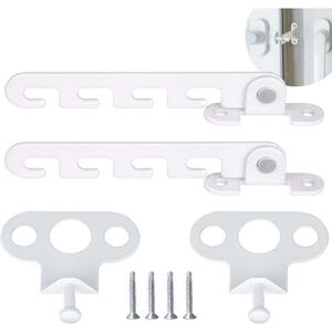 SNQ Ersandy 2-Piece Casement Window Restrictor, Window Stopper, Comes with 4 Screws, Weatherproof Window Lock for Adjusting Window Opening (White) SNQ Ersandy 2-Piece Casement Window Restrictor, Window Stopper, Comes with 4 Screws, Weatherproof Window Lock for Adjusting Window Opening (White)