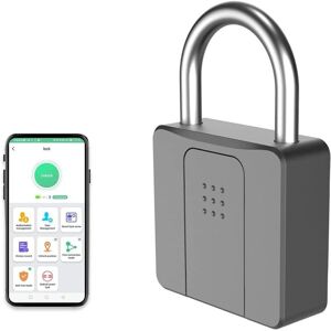 Gotrays - Fingerprint Padlock, Bluetooth Lock, Mobile App, Smart Padlock with Keyless Biometrics, Water Resistant, Suitable for Gym, Sports, Bike, Gotrays - Fingerprint Padlock, Bluetooth Lock, Mobile App, Smart Padlock with Keyless Biometrics, Water Resistant, Suitable for Gym, Sports, Bike,