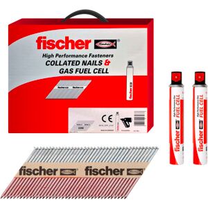 Fischer - 75mm Collated Ring Shank Nails & 2 Gas Fuel Cells Galv ( 2200) Fischer - 75mm Collated Ring Shank Nails & 2 Gas Fuel Cells Galv ( 2200)