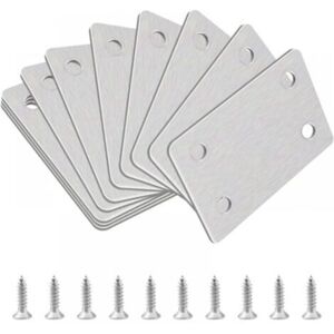 MCBOSON Flat Corner Braces, 10 Pcs Stainless Steel Straight Support Shelf Bracket Flat Corner Braces Repair Plates Assembly MCBOSON Flat Corner Braces, 10 Pcs Stainless Steel Straight Support Shelf Bracket Flat Corner Braces Repair Plates Assembly