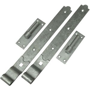 SECUREFIX DIRECT Galvanised Hook and Band Gate Hinges 10" (Heavy Duty Cranked Shed Door Barn) SECUREFIX DIRECT Galvanised Hook and Band Gate Hinges 10" (Heavy Duty Cranked Shed Door Barn)