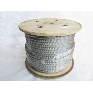 Securefix Direct - Galvanised Steel Wire Rope Cable 12MM 6x12 (100M Reel 6 x 12 Rigging Marine) Securefix Direct - Galvanised Steel Wire Rope Cable 12MM 6x12 (100M Reel 6 x 12 Rigging Marine)