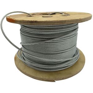 SECUREFIX DIRECT Galvanised Steel Wire Rope Cable 6x19 4MM 100M Reel (Rigging 1960 ROHL Marine) SECUREFIX DIRECT Galvanised Steel Wire Rope Cable 6x19 4MM 100M Reel (Rigging 1960 ROHL Marine)