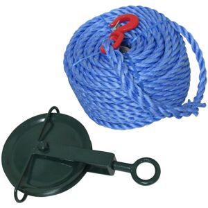 SECUREFIX DIRECT Gin Wheel Scaffold Pulley & 20M Rope 250KG (Scaffolder Lifting Block Attachment 0.25T) SECUREFIX DIRECT Gin Wheel Scaffold Pulley & 20M Rope 250KG (Scaffolder Lifting Block Attachment 0.25T)