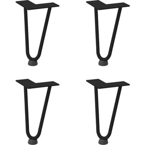 Hairpin Legs for Coffee Table 4 pcs Black 20 cm Solid Steel Vidaxl Hairpin Legs for Coffee Table 4 pcs Black 20 cm Solid Steel Vidaxl