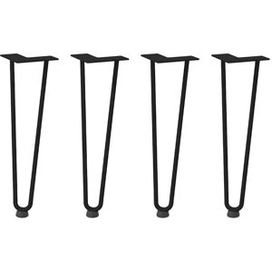 Hairpin Legs for Coffee Table 4 pcs Black 42 cm Solid Steel vidaXL Hairpin Legs for Coffee Table 4 pcs Black 42 cm Solid Steel vidaXL