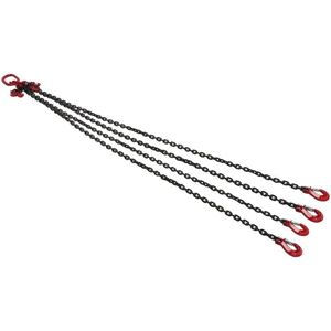 YMYNY Heavy Duty Lifting Chain Sling, 2 Meters 1 Ton 6mm Adjustable Lifting Chain with 4 Hooks for Mines, Ports, Buildings, Steel Mills, Crane Operations YMYNY Heavy Duty Lifting Chain Sling, 2 Meters 1 Ton 6mm Adjustable Lifting Chain with 4 Hooks for Mines, Ports, Buildings, Steel Mills, Crane Operations