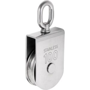 IKODM Heavy Duty Single Sheave Rope Pulley with Swivel Stainless Steel Pulley Block Max Load 35-1000 kg - M100 IKODM Heavy Duty Single Sheave Rope Pulley with Swivel Stainless Steel Pulley Block Max Load 35-1000 kg - M100
