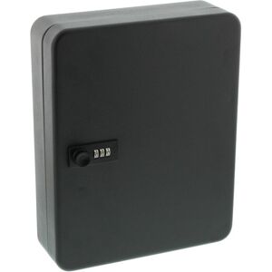 Tinor - Key cabinet with digital code, 36 hooks, sheet steel, matt black Tinor - Key cabinet with digital code, 36 hooks, sheet steel, matt black