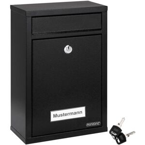 Monzana - Lockable Letter Box Including 2 Keys Wall Mounted Mailbox Weatherproof Galvanised Steel With Name Plate Modern Post Box System Design Metal Monzana - Lockable Letter Box Including 2 Keys Wall Mounted Mailbox Weatherproof Galvanised Steel With Name Plate Modern Post Box System Design Metal