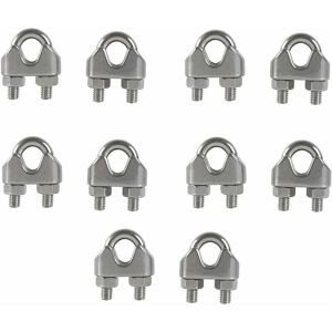 Hoopzi - M6 Cable Ties u Clip Bolt Cable Clip 304 Stainless Steel Cable Clamp Saddle Wire Rope Clips for Outdoor Clothes Drying Rack 10PCS Hoopzi - M6 Cable Ties u Clip Bolt Cable Clip 304 Stainless Steel Cable Clamp Saddle Wire Rope Clips for Outdoor Clothes Drying Rack 10PCS