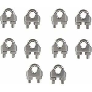 MCBOSON M6 Wire Rope Clips U Bolt Clamp 304 Stainless Steel Cable Clamp Saddle Wire Rope Clips for Outdoor Clothesline 10PCS MCBOSON M6 Wire Rope Clips U Bolt Clamp 304 Stainless Steel Cable Clamp Saddle Wire Rope Clips for Outdoor Clothesline 10PCS