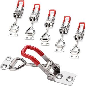 GOTRAYS Metal Toggle Latch, 6 Pcs Adjustable Toggle Clamps Lever Latches Quick Release Hand Tool for Doors Cabinets Suitcases, 100Kg / 220 Lbs Capacity GOTRAYS Metal Toggle Latch, 6 Pcs Adjustable Toggle Clamps Lever Latches Quick Release Hand Tool for Doors Cabinets Suitcases, 100Kg / 220 Lbs Capacity