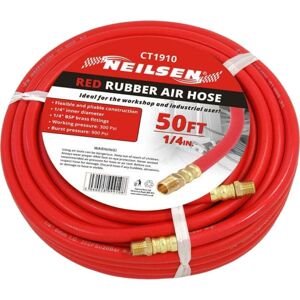 Neilsen Rubber Air Hose Line 50ft For Air Compressor 1/4" BSP 300 psi Neilsen Rubber Air Hose Line 50ft For Air Compressor 1/4" BSP 300 psi