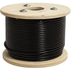 SECUREFIX DIRECT Nylon Coated Galvanised Wire Rope 7X19 5MM Coated to 6.5MM 100M Reel (Black Gym Cable Pulley Rigging) SECUREFIX DIRECT Nylon Coated Galvanised Wire Rope 7X19 5MM Coated to 6.5MM 100M Reel (Black Gym Cable Pulley Rigging)