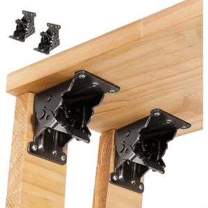 Ymyny - Pack Folding Table Legs, Lockable Extendable Table Legs, Folding Shelf Bracket, Self-Locking Hinges and Table Leg Reinforcements, for Folding Ymyny - Pack Folding Table Legs, Lockable Extendable Table Legs, Folding Shelf Bracket, Self-Locking Hinges and Table Leg Reinforcements, for Folding