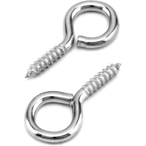 TEHTUY Pack of 60 Screw Eyes, 40 x 19 mm, ring screws, galvanized, for hardware, curtain rope chains, craft items. TEHTUY Pack of 60 Screw Eyes, 40 x 19 mm, ring screws, galvanized, for hardware, curtain rope chains, craft items.