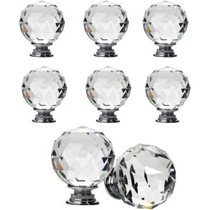 MEMKEY Set of 8 Ball Crystal Drawer Knobs Handle Door Knob Shape Diameter 30mm Clear Crystal Cabinet Knobs Round Glass Knobs Decoration for Furniture MEMKEY Set of 8 Ball Crystal Drawer Knobs Handle Door Knob Shape Diameter 30mm Clear Crystal Cabinet Knobs Round Glass Knobs Decoration for Furniture